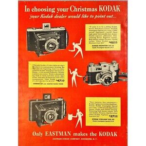 Eastman Kodak "Only Eastman makes the Kodak" Vintage Print Ad 1941